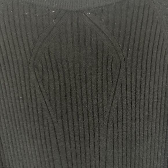 Olivaceous Black Ribbed Textured Long Sleeve Button Front Maxi Dress Women Sz S - Picture 9 of 9